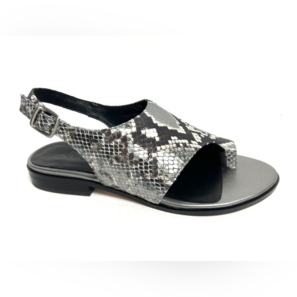 Naturalizer Women’s Emma Dark Grey Snake Print Sandals Size 8.5 Wide